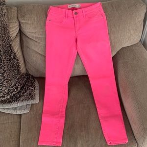 Neon Pink Skinny Jeans